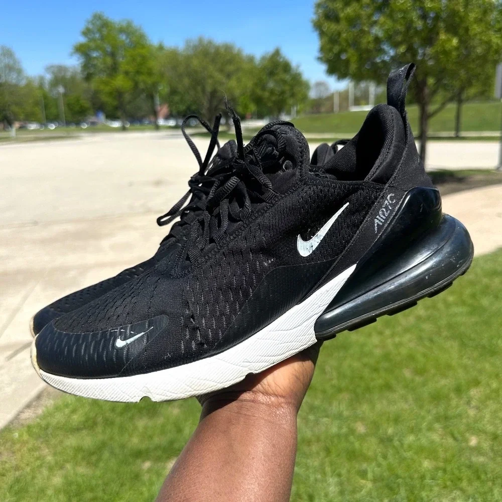 Nike Air Max 270 Men's Athletic Shoes Size 12 Black Anthracite White - Picture 11 of 14